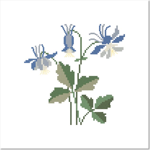 Colorado State Flower Blue Columbine Wall Art by inotyler